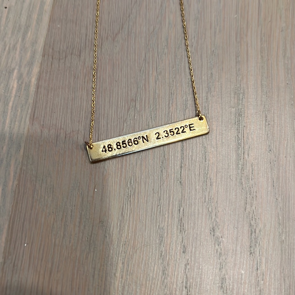 Paris coordinates necklace